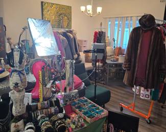 Minks furs and designer costume jewerly