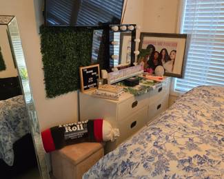 TV, and dresser