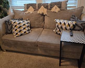 Comfy couch in bonus room