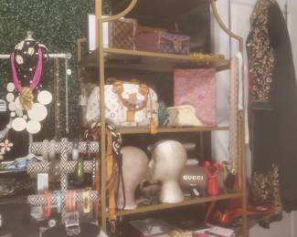 Designer everything including vintage Louis Vuitton trunk