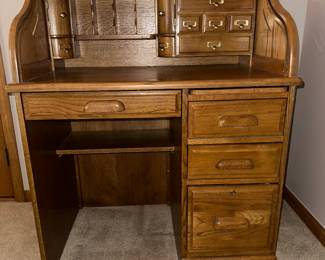 Beautiful oak roll top desk