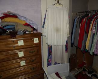 furniture in great condition. Clothes size medium to large