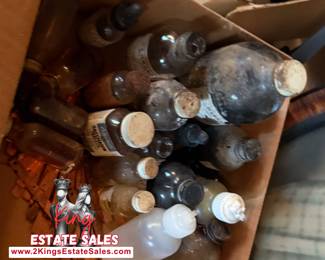 old glass bottles