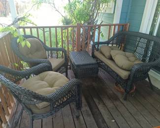 Wicker patio set