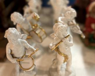 Vintage German Porcelain Cherub Orchestra