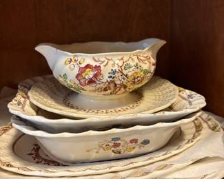 Large set of Spode Cowslip Vintage China ( many more pieces than pictured)!