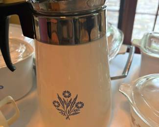 Vintage Corning Ware Blue Cornflower coffee percolator