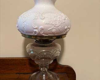 (Fenton?) Milk Glass Lamp