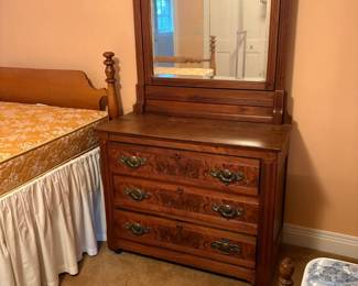 Antique Dresser and Mirror
