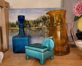BLENKO BLUE CRUET