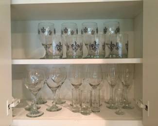Wide variety of glassware