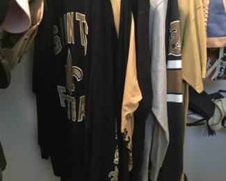 Saints clothing (some are official NFL).