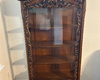 Beautiful Carved Oak Victorian China Cabinet