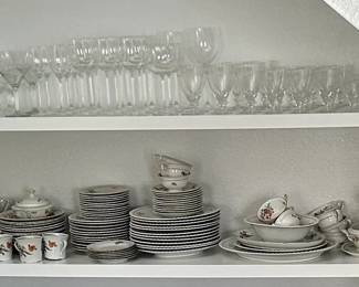 Crystal Stemware and China Dishes from Mom and Grandma