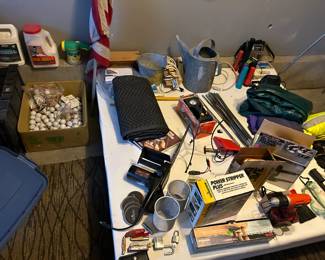 More tools and some camping gear..Camping grill not visible