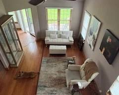 Futon and ottoman on sale this weekend was 210 now 168