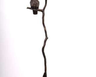 https://www.liveauctioneers.com/item/207340903_frank-fleming-patinated-bronze-tall-owl-on-brank-wclimbing-lizard