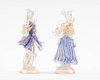 https://www.liveauctioneers.com/item/207340789_pair-murano-venetian-art-glass-gold-flake-ribbon-glass-courtesan-gentleman-figures