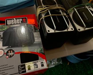 grill cover is new.  outdoor speakers