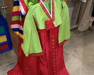 Authentic, traditional, silk Korean dresses - worn at weddings and New Year festivities. More silk items available.