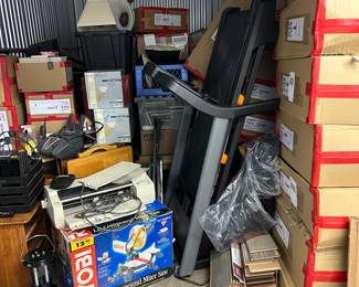 Storage Unit Auction Nordic Track Treadmill,Electronics, Household Items, Furniture, Sealed Boxes
Great looking 10’x15’ packed unit filled with good stuff. I can see a Nordic Track Treadmill, a lot of clean sealed boxes, some TVs, household items, and some furniture. Looks like everything is in good condition. Great for reselling.