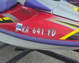 Kawasaki Jet Ski with Yacht club trailer