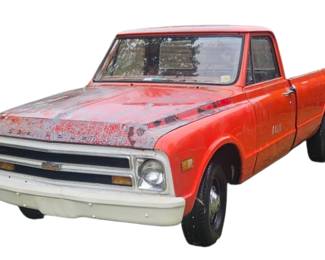 1968 C10 orange long bed, road ready and worthy. New Goodrich motor 2000-2500 miles