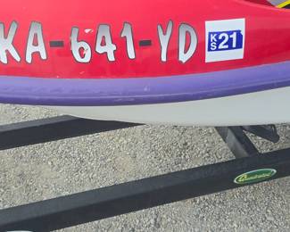 Kawasaki Jet Ski with Yacht club trailer