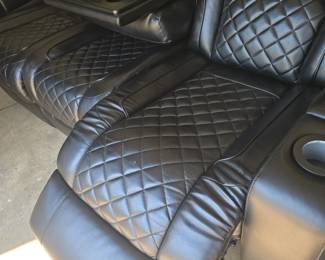 7 foot reclining Leather electric sofa