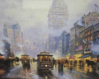 Thomas Kinkade, San Franscico Market Street 28x 24
