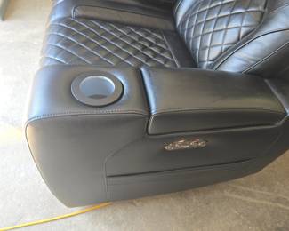 7 foot reclining Leather electric sofa