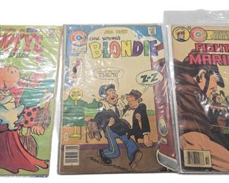 Vintage Comic Books(Popeye, Blondie, Fightin' Marines)