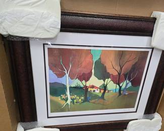 Itzchak Tarkay Jamestown Cottage 15 1/5 x 20 1/4