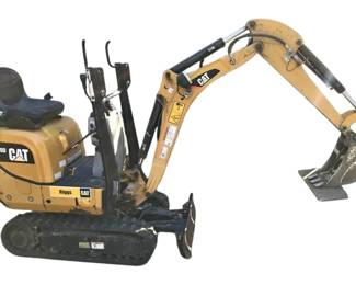 Cat 300.9D Mini Excavator with 400 hrs. 4’ digging depth and plenty of power for the size. Able to store in a garage with the ROPS removed.