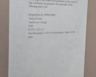 Itzchak Tarkay Jamestown Cottage 15 1/5 x 20 1/4