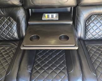 7 foot reclining Leather electric sofa