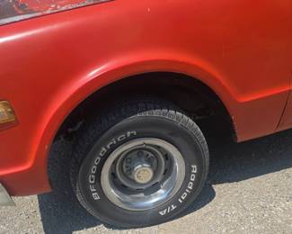 1968 C10 orange long bed, road ready and worthy. New Goodrich motor 2000-2500 miles