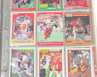 Football cards including Autographed Derrick Thomas