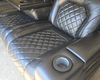 7 foot reclining Leather electric sofa