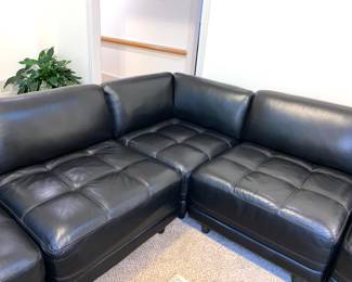 Leather sectional sofa