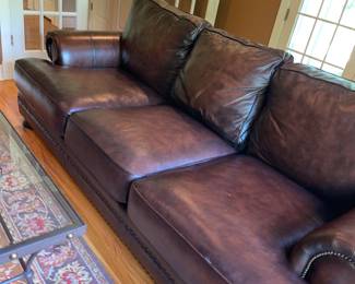 Bernhardt leather sofa 94LX 42DX 32H