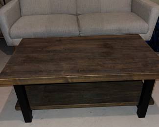 William Sonoma sofa
Solid wood coffee table