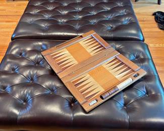 Two leather Ottomans
30 X 46X 18 H