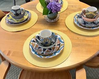 12 piece place setting of Vancassa Porcelain . Like new