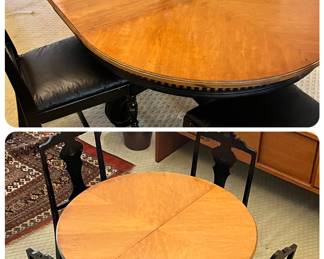 Expands to oval shape with the leaf added