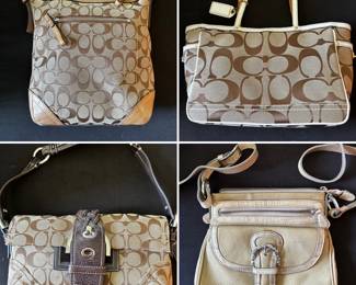 Y2K vintage coach purses and tan Brighton bag