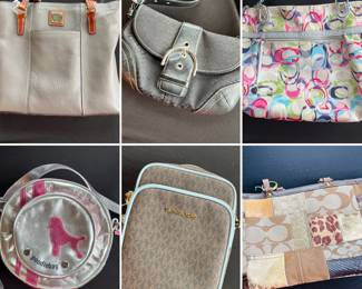 Designer purses including Dooney and Bourke, Michael Kors and Coach