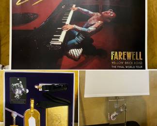 Elton John VIP pack with poster and Ralph Lauren lamp