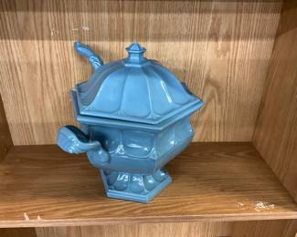 Red Cliff Ironstone Soup Tureen w/Matching Ladle
