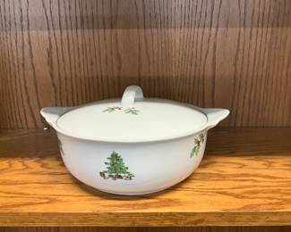 Tienshan Covered Vegi Bowl Holiday Hostess Collection